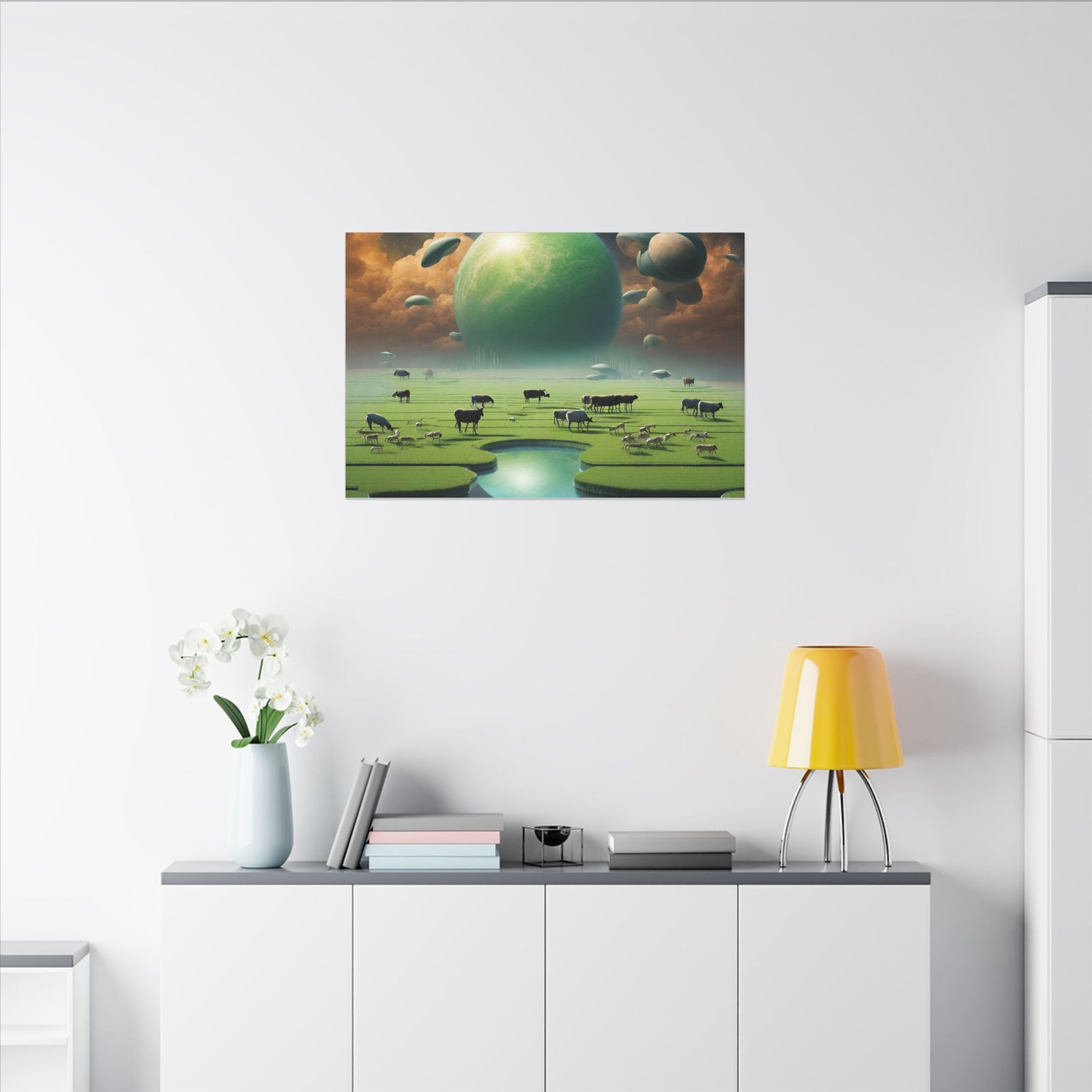 Surreal Planetary Landscape Canvas 36x24" - Image 4