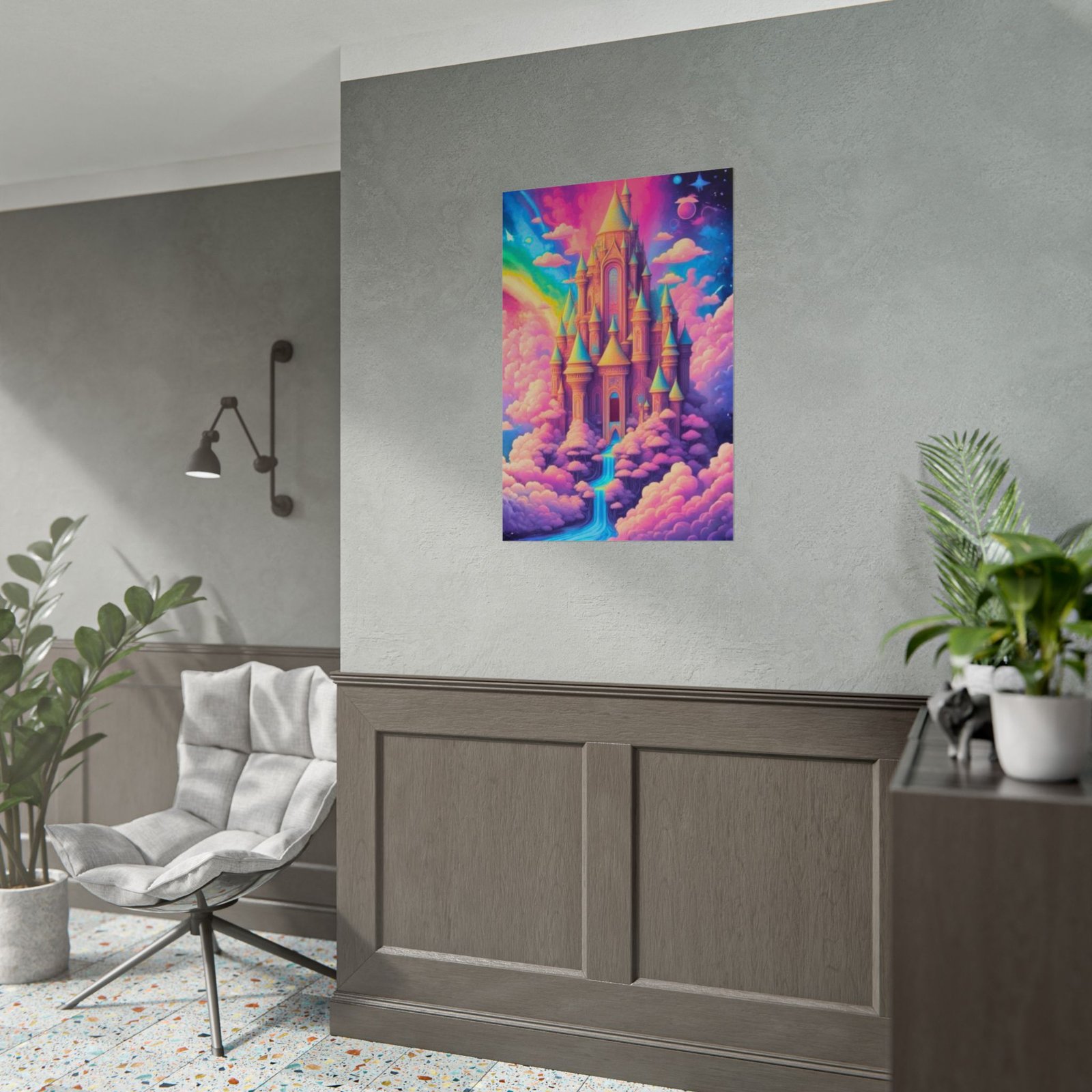 IS_6651 Fantasy Castle Rolled Poster — Vibrant Dreamscape Art Print - Image 4
