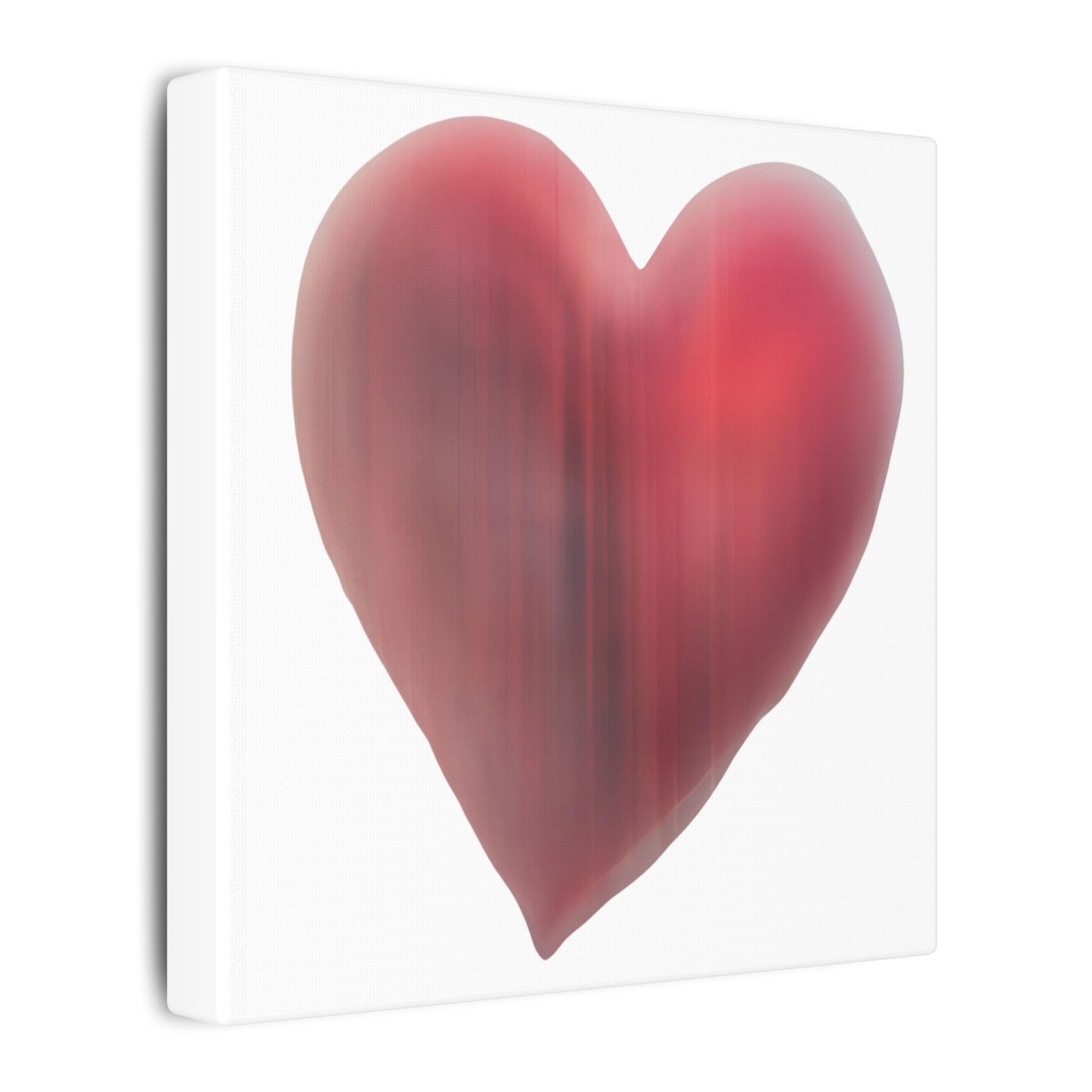 IS_4189 Red Watercolor Heart Canvas Print — Romantic Wall Art for Valentine’s Day & Home Decor - Image 2