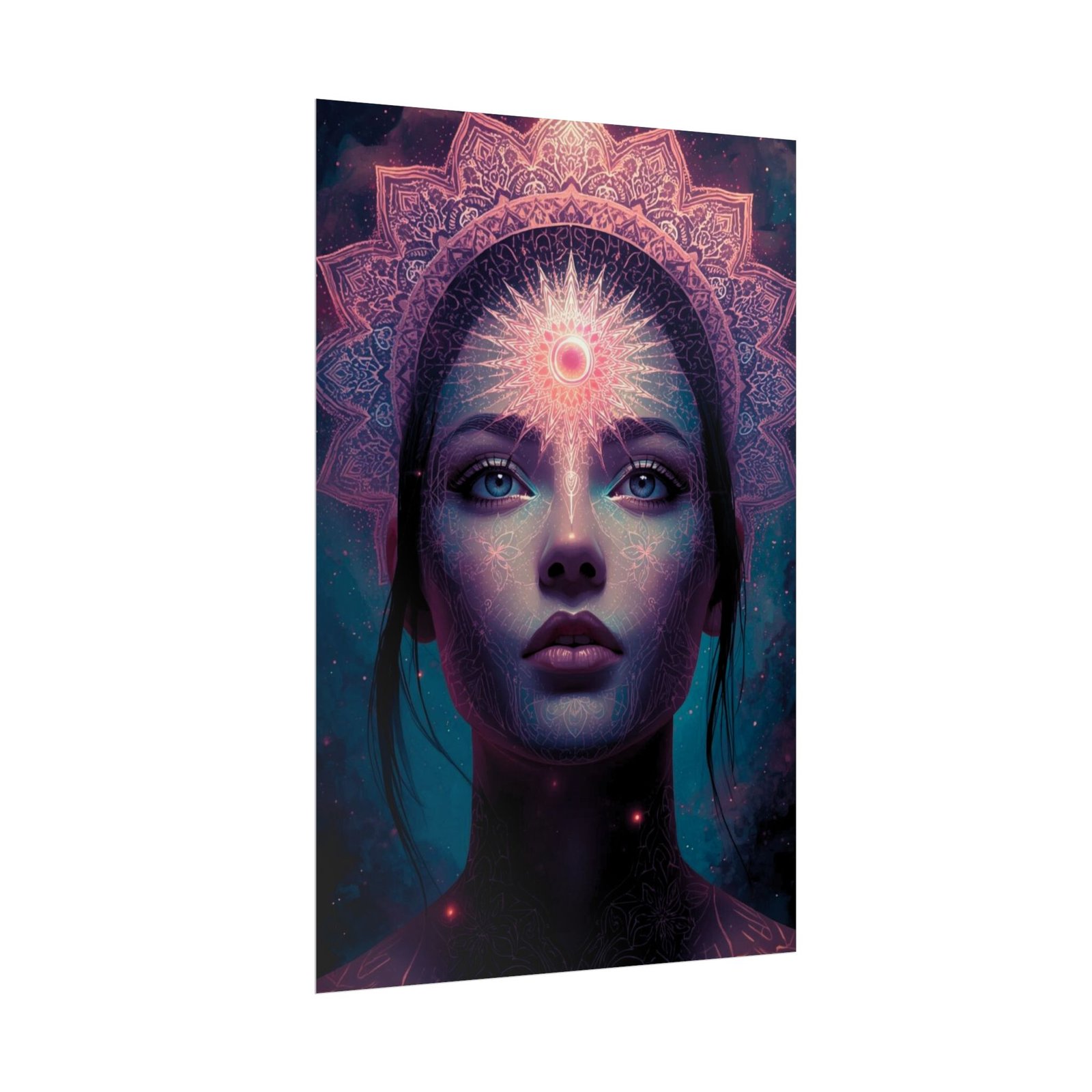 IS_6573 Mystic Third Eye Rolled Poster — Boho Spiritual Wall Art - Image 3
