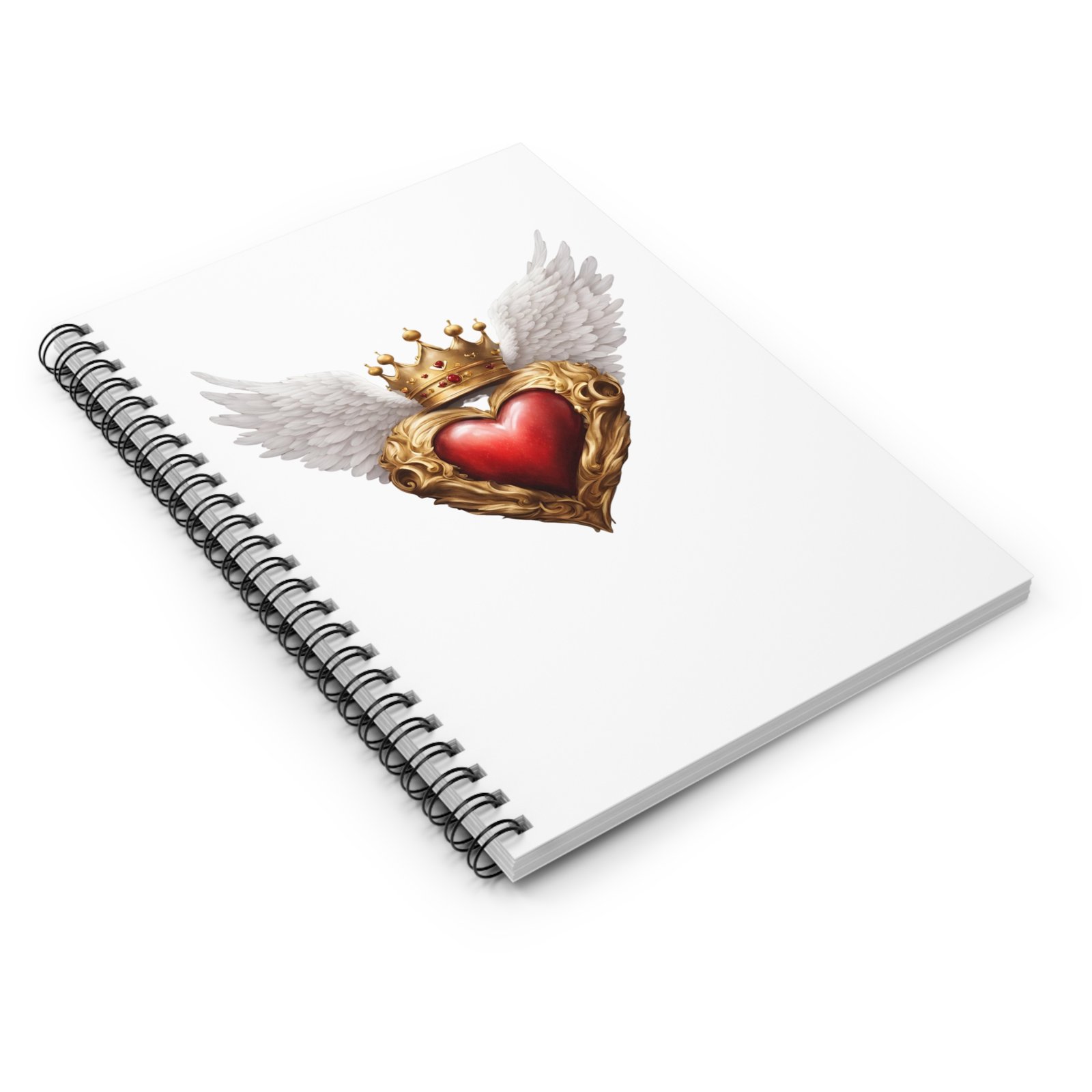 IS_1271 Crowned Heart with Wings Spiral Notebook - Image 3