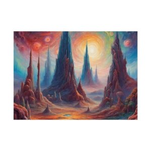 IS_999 Vibrant Abstract Landscape Rolled Posters - Perfect for Home Decor and Art Enthusiasts