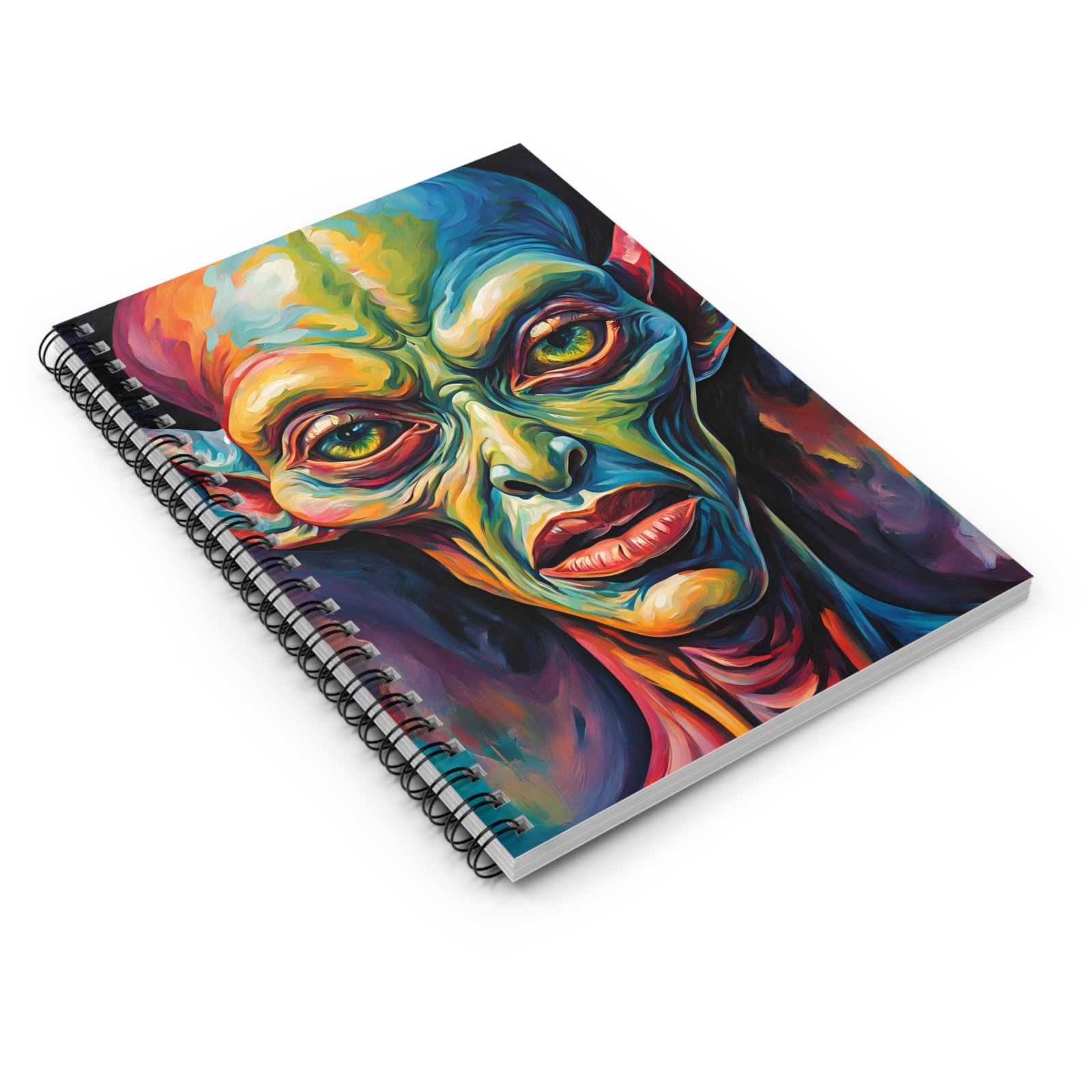 Expressionist Alien Portrait Spiral Notebook - Image 3