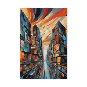 IS_3884 Expressionist Cityscape Rolled Posters