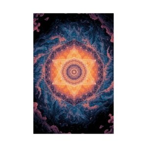 IS_6657 Celestial Mandala Rolled Poster – Psychedelic Geometric Wall Art