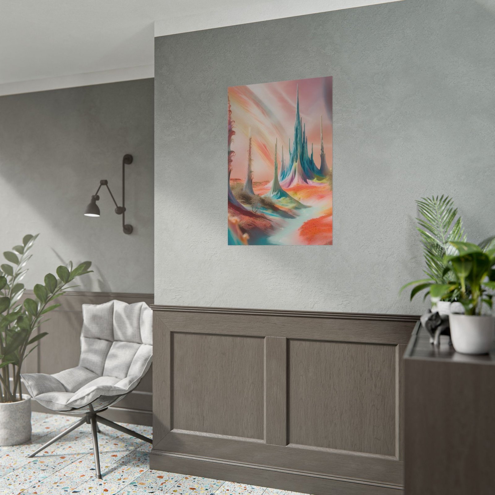 Dreamy Abstract Landscape Rolled Poster - Image 3