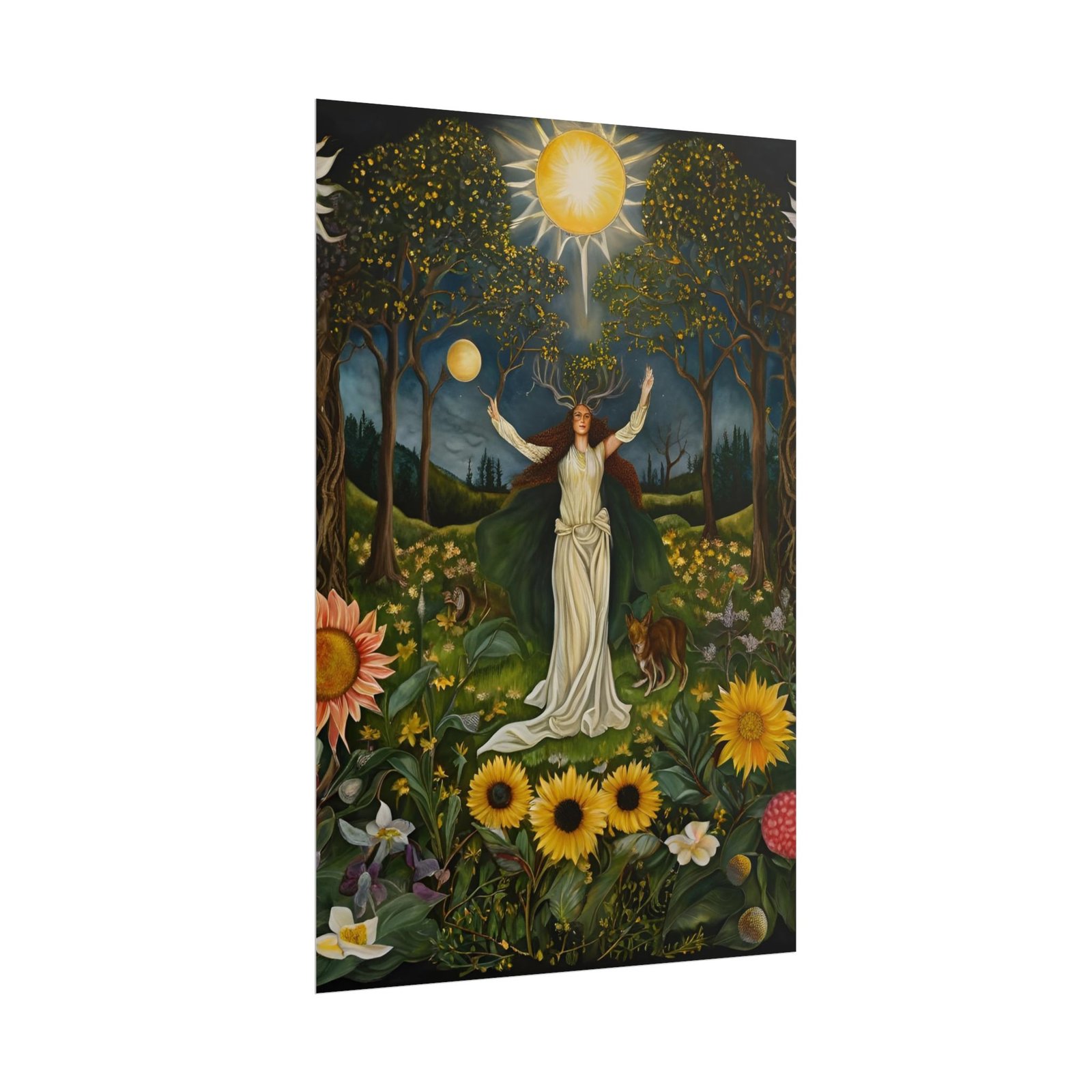 IS_4909 Vibrant Floral Rolled Poster - Image 7