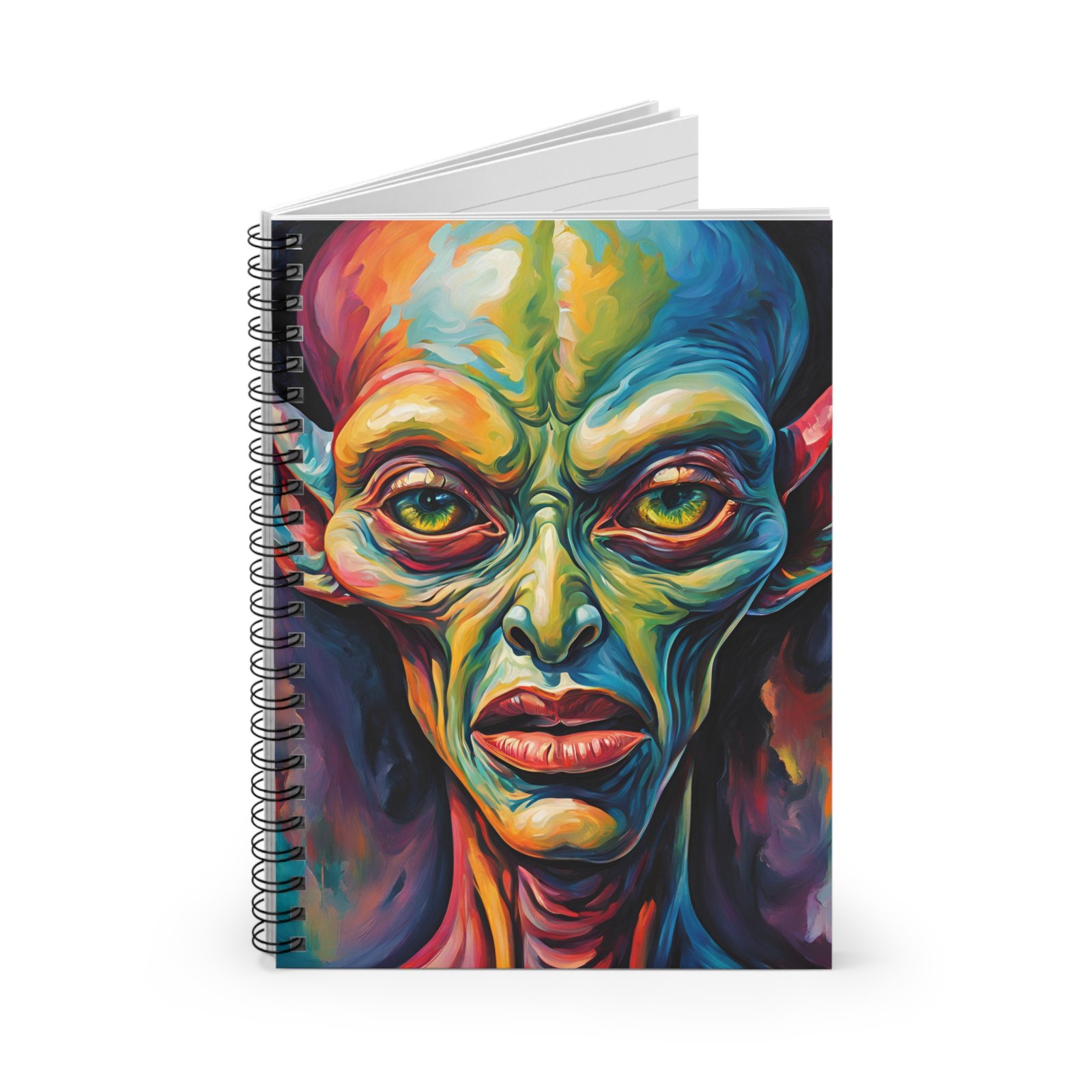 Expressionist Alien Portrait Spiral Notebook