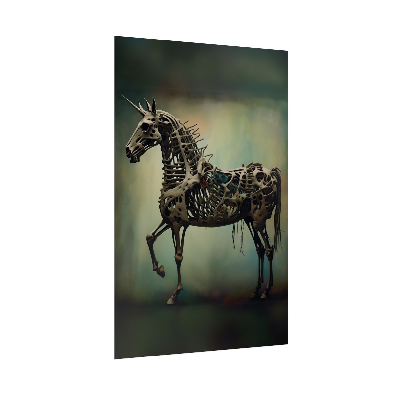 Steampunk Skeleton Unicorn Poster 4836 - Image 2