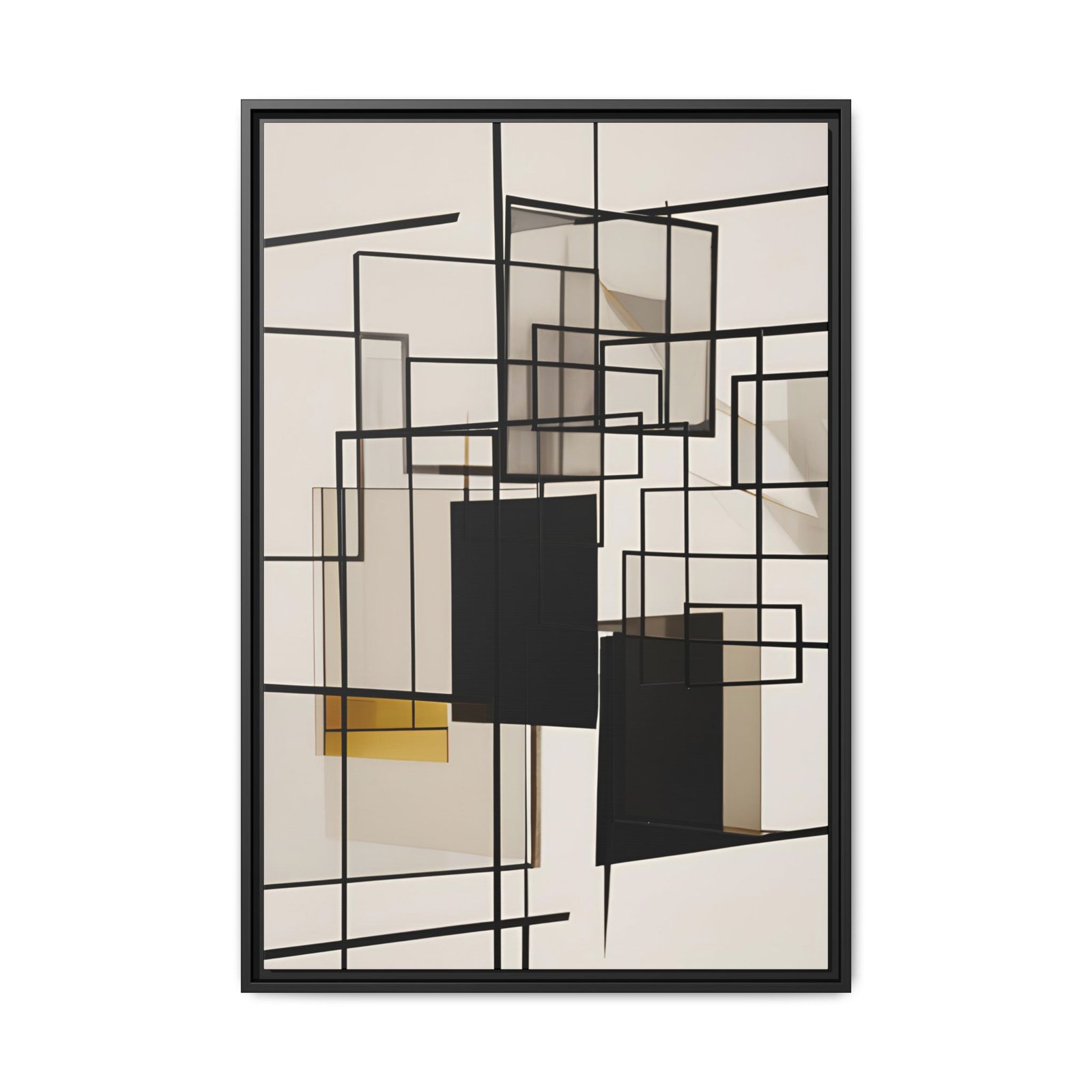 Suprematism Abstract Modern Neutral Shapes FRAMED 24x36" - Image 5