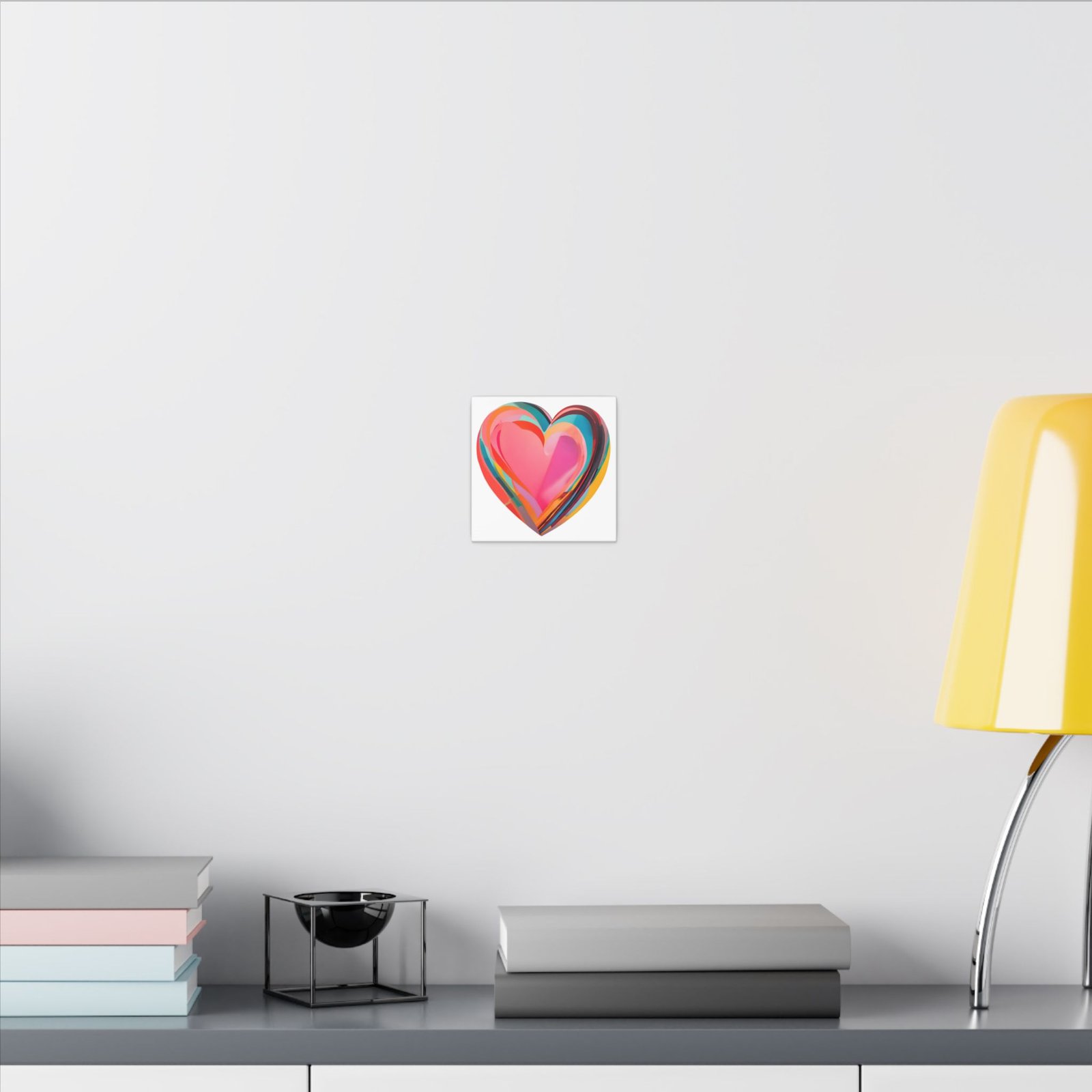 IS_4169 Colorful Heart Canvas Print — Abstract Multi-Color Heart Wall Art - Image 4
