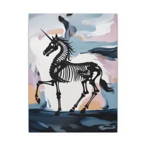 Magical Unicorn Skeleton Matte Canvas 9x12"