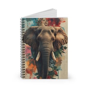 IS_6493 Elephant Wildlife Portrait Spiral Notebook