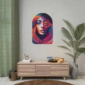 IS_3931 Vibrant Artistic Portrait Rolled Poster - Colorful Wall Art for Home Decor