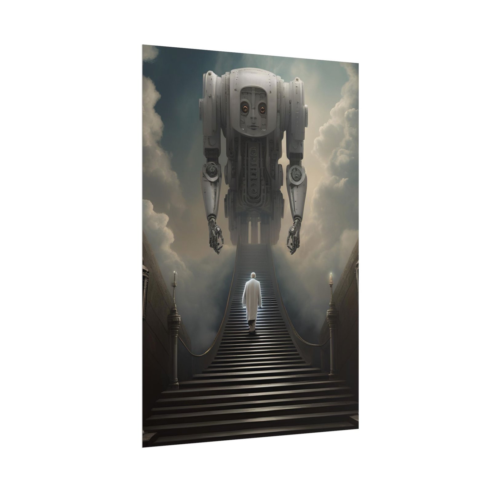 IS_3225 Futuristic Robot Rolled Art Poster - Image 4