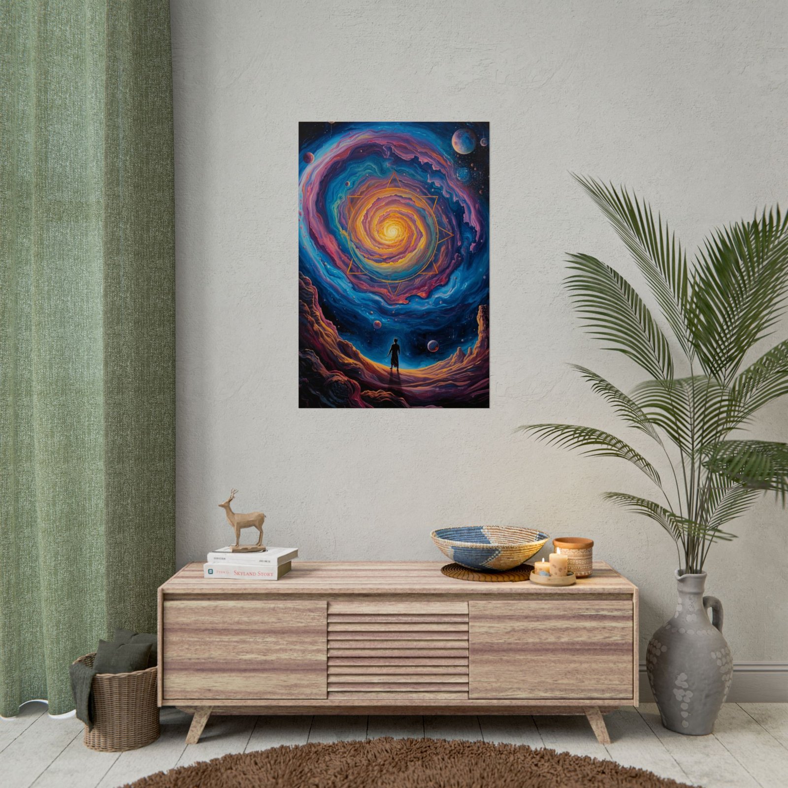 IS_6601 Psychedelic Cosmic Spiral Galaxy Rolled Poster - Image 3