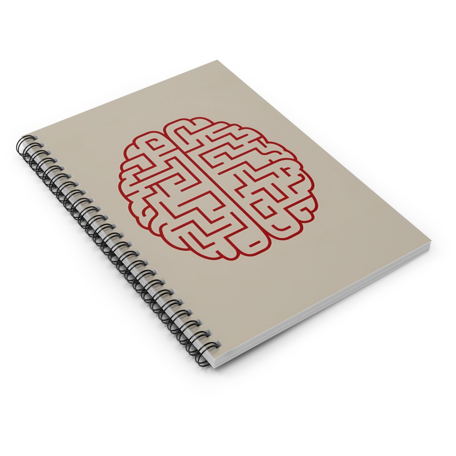 IS_4451 Creative Spiral Notebook - Brain Maze Design - Perfect for Students & Creatives - Image 3