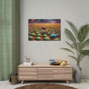 IS_833 Futuristic Sci-Fi Landscape Rolled Poster - Space Exploration Art