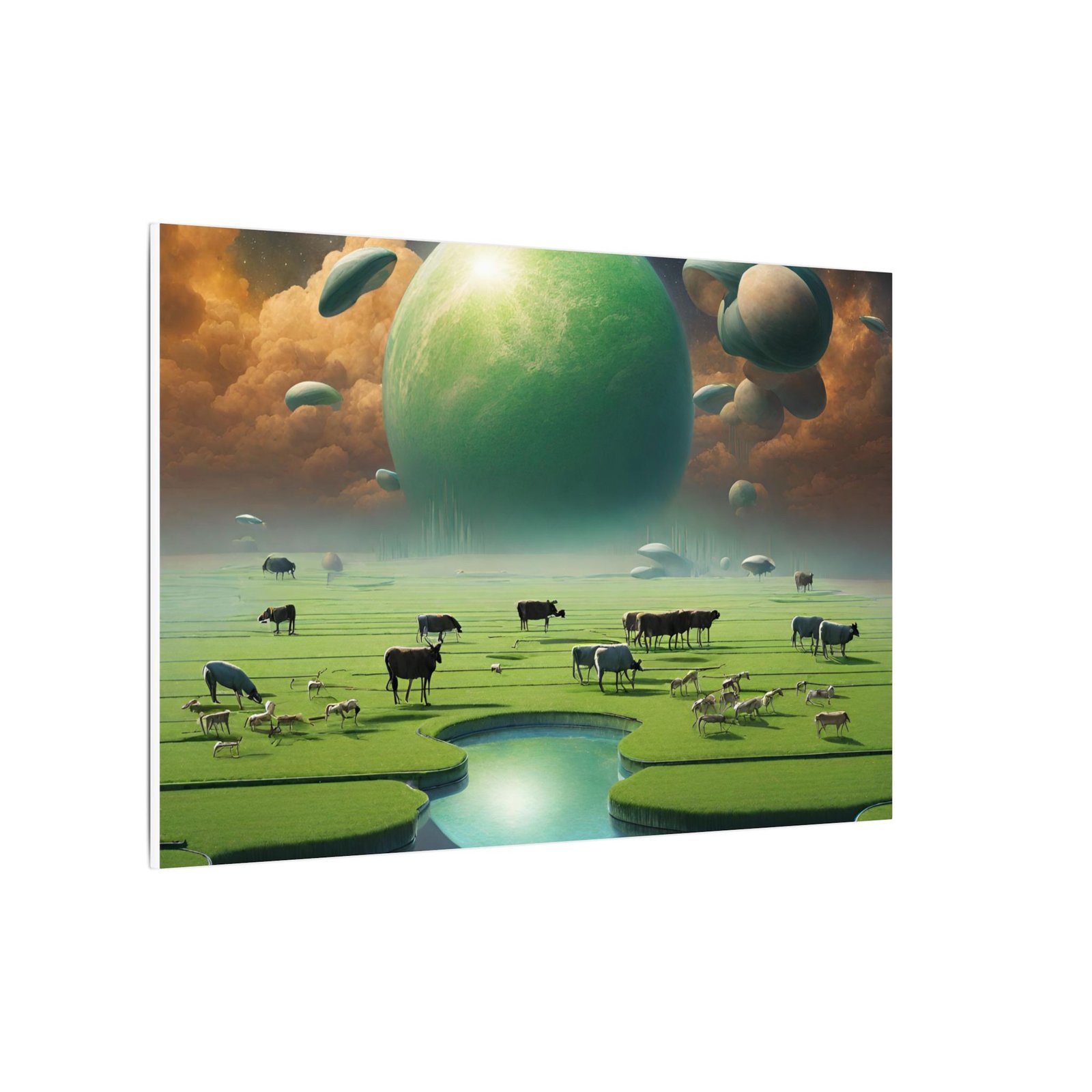 Surreal Planetary Landscape Canvas 36x24" - Image 2