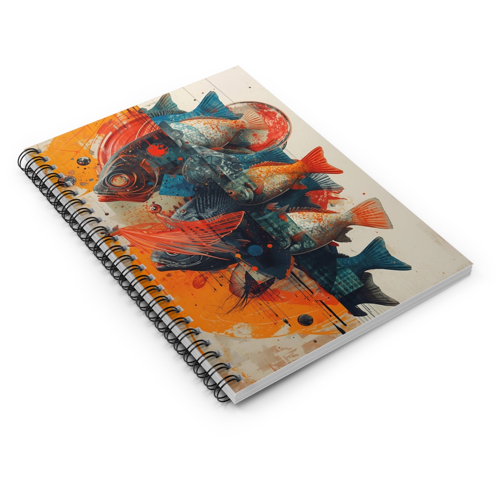 IS_6492 Colorful School of Fish Spiral Notebook - Image 3