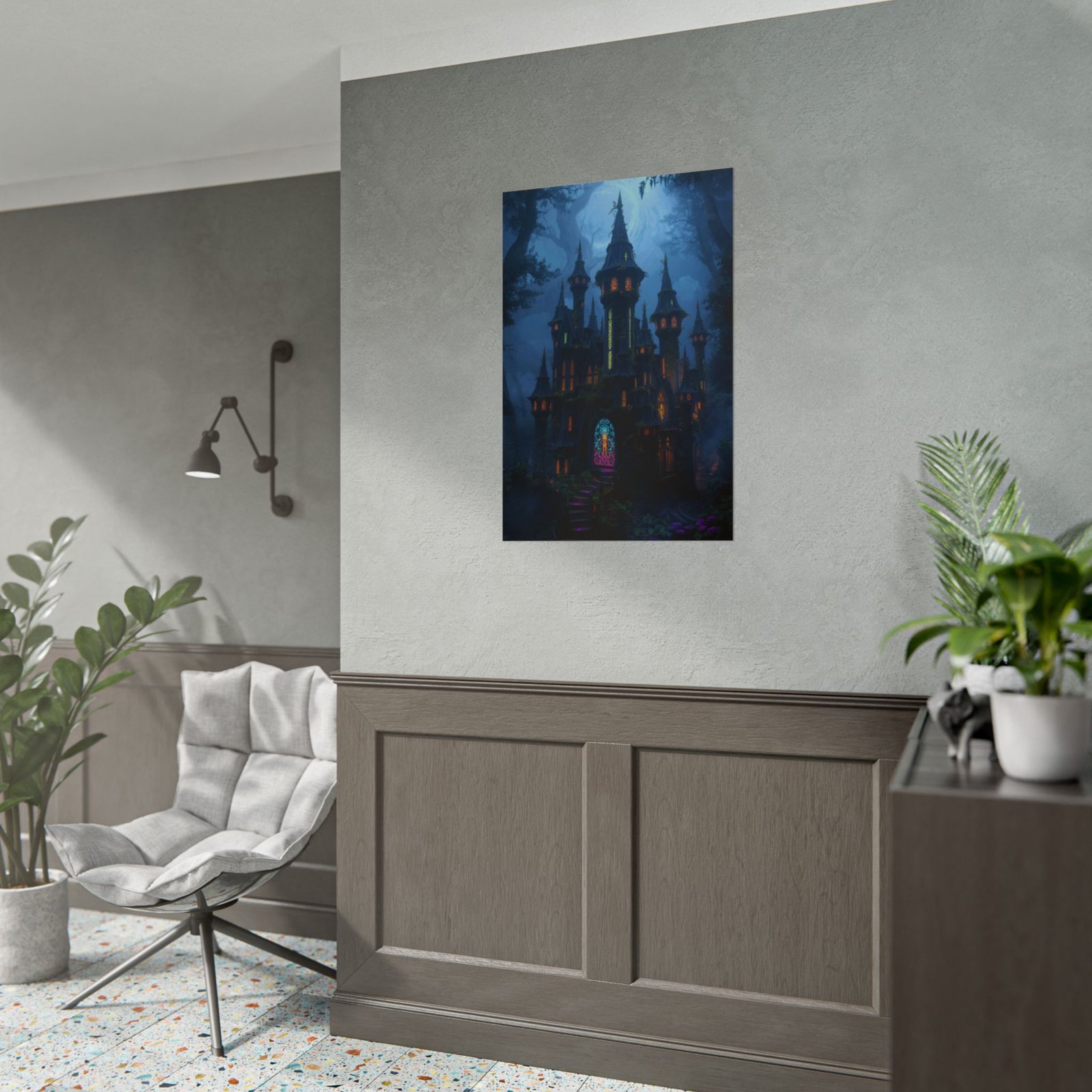 IS_6592 Gothic Enchanted Castle Rolled Poster — Moody Fantasy Wall Art Print - Image 4