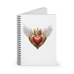 IS_1271 Crowned Heart with Wings Spiral Notebook