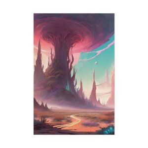 Dreamy Cosmic Fantasy  Landscape Rolled Poster