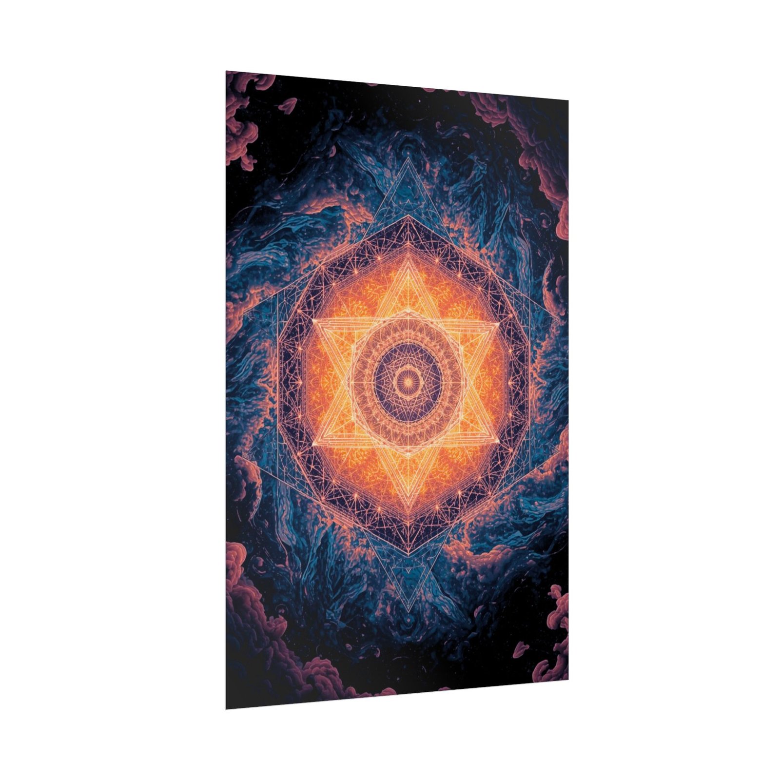 IS_6657 Celestial Mandala Rolled Poster – Psychedelic Geometric Wall Art - Image 2