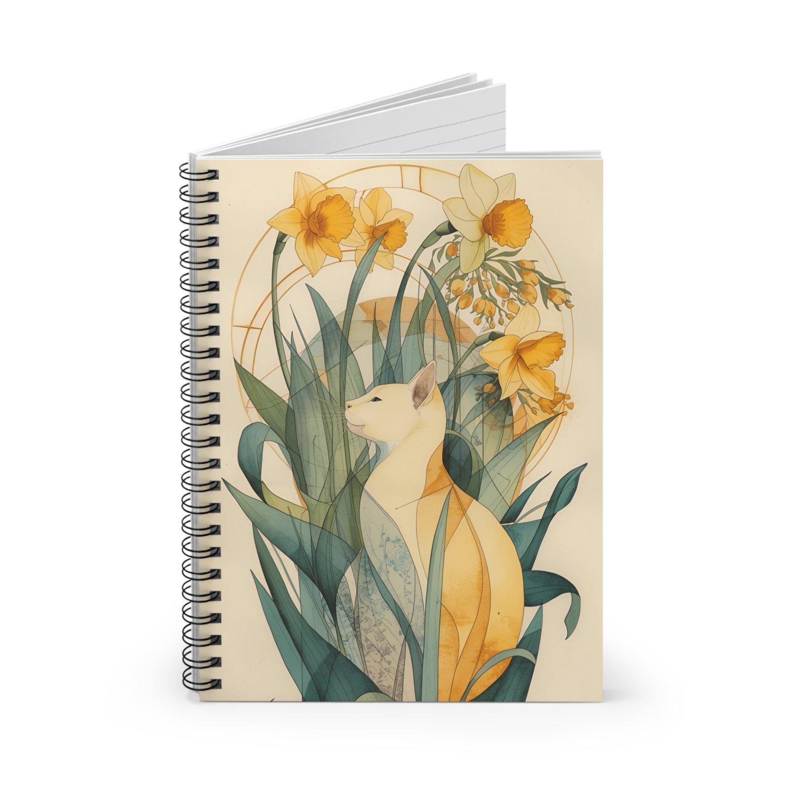 IS_6266 Daffodil Fox Spiral Notebook - Image 2