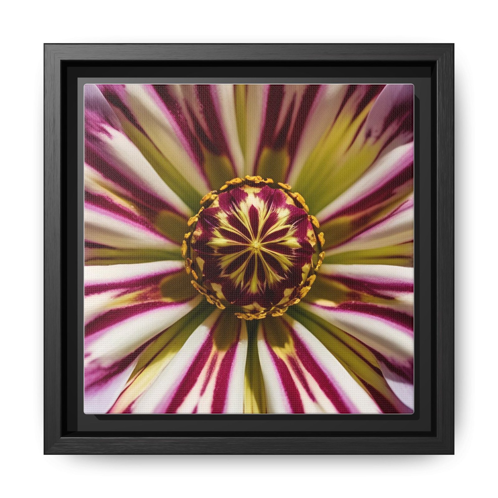 IS_4861 Framed Floral Burst Matte Canvas Wall Art - Image 4