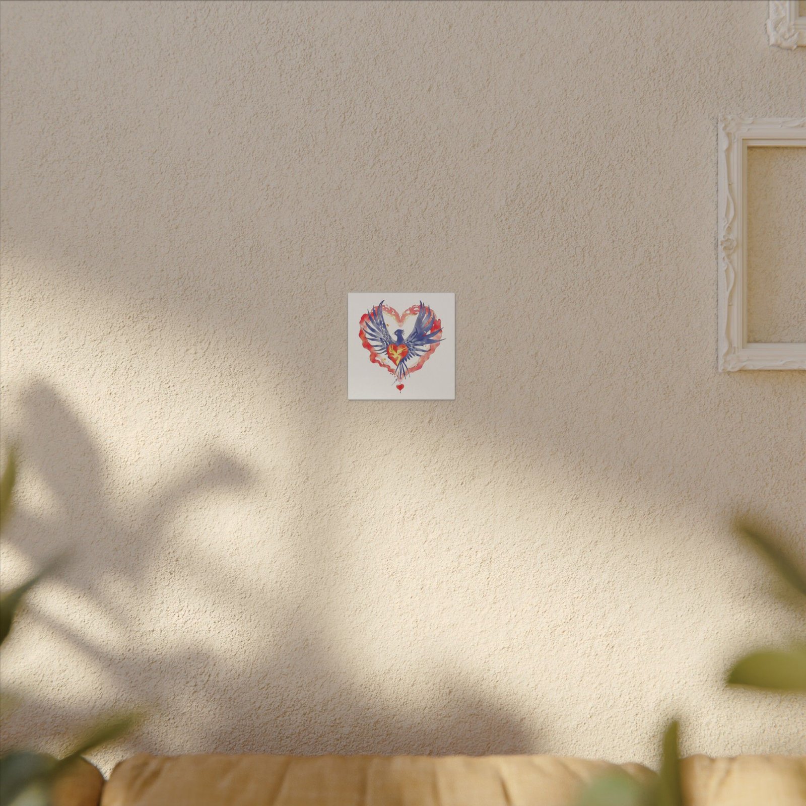 Phoenix62 Heart Canvas Art – Watercolor Heart & Bird Wall Decor - Image 3