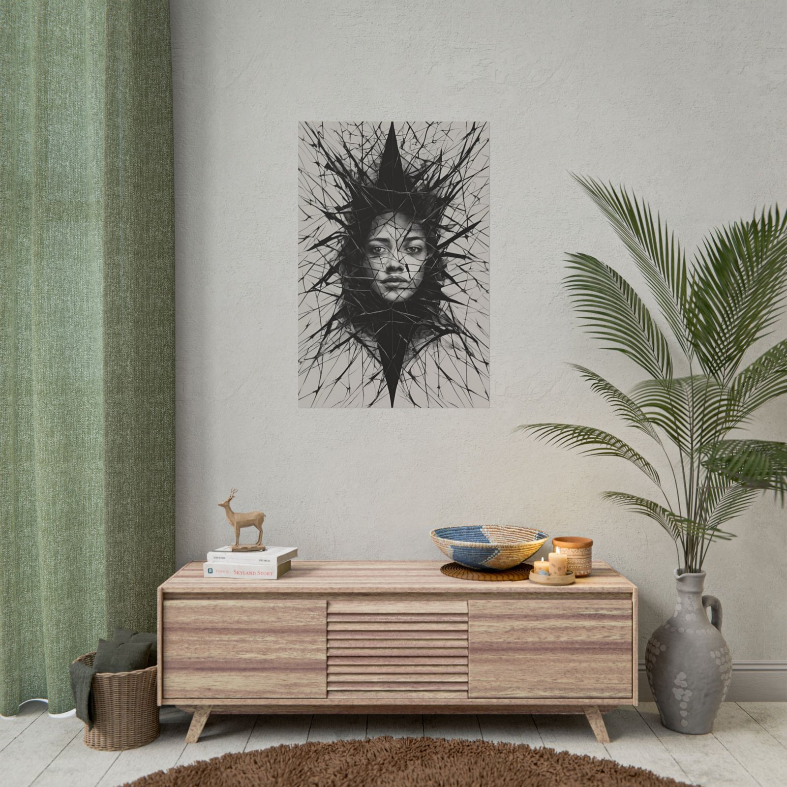 Abstract Shatter Face Rolled Poster - Image 4
