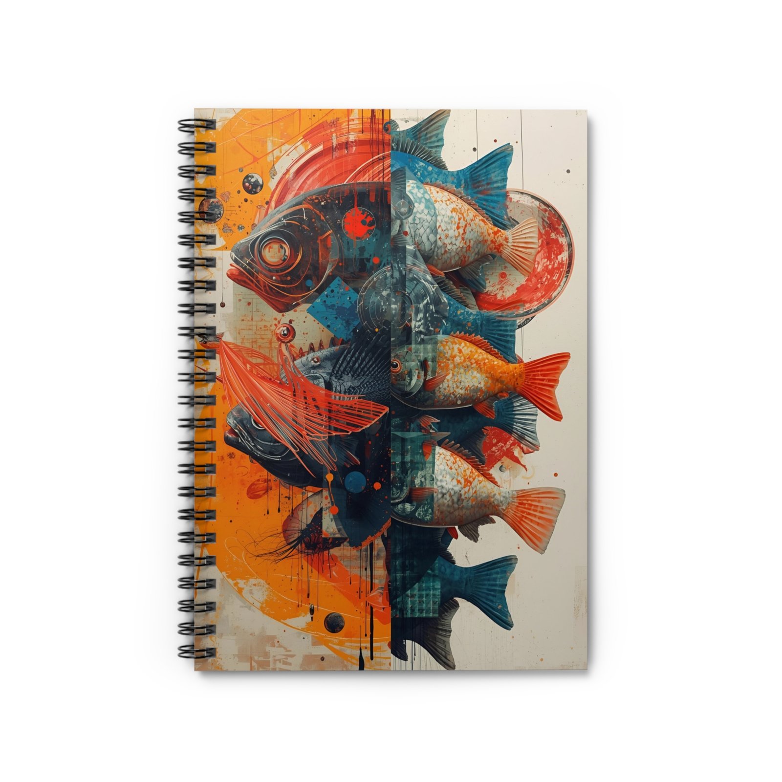 IS_6492 Colorful School of Fish Spiral Notebook - Image 2
