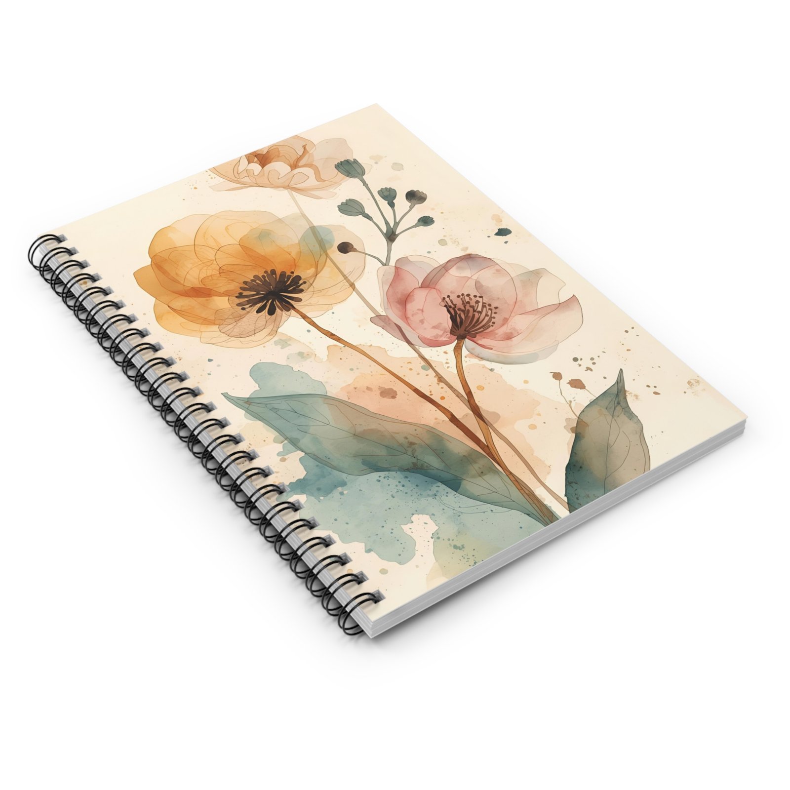 IS_6231 Watercolor Floral Spiral Notebook - Image 3