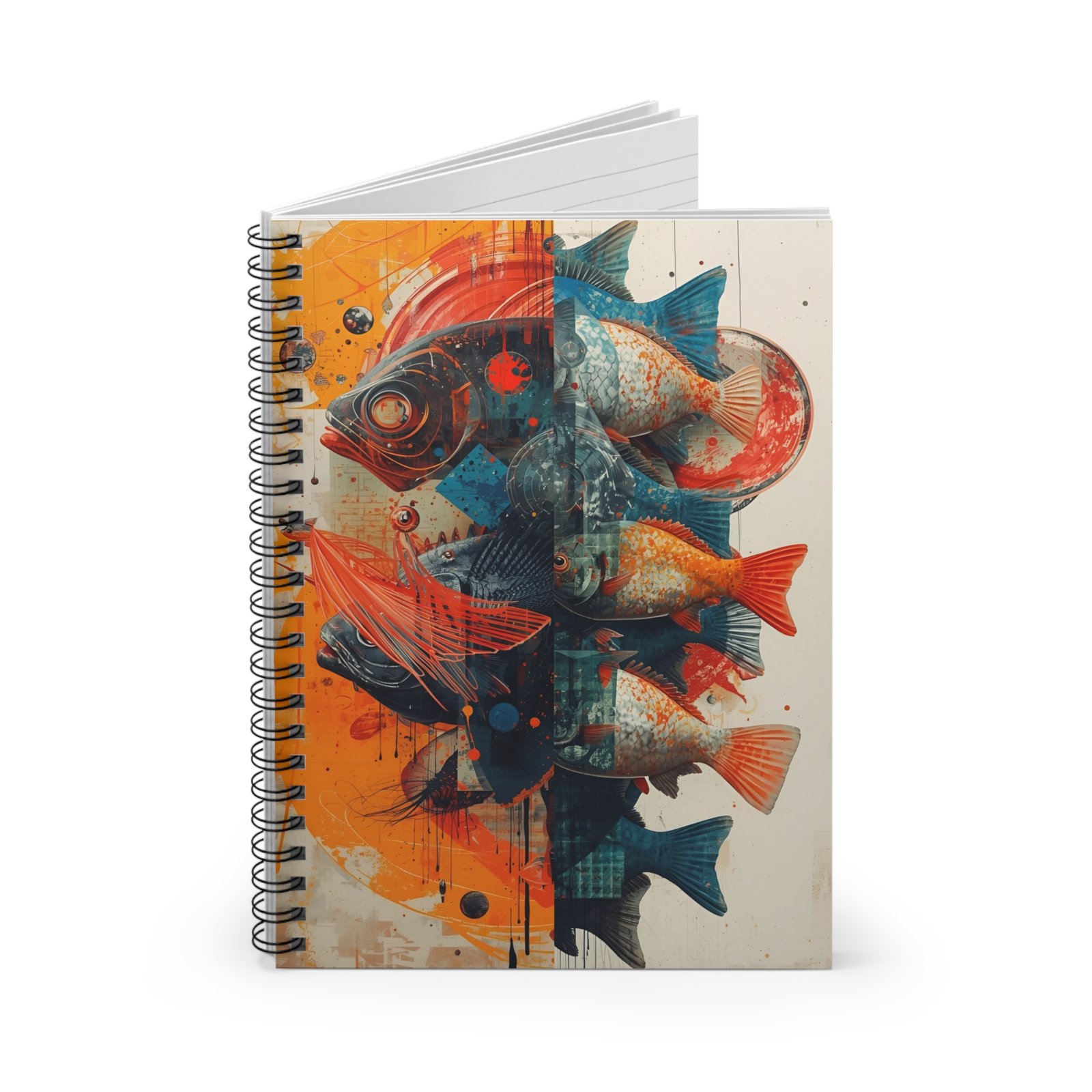 IS_6492 Colorful School of Fish Spiral Notebook