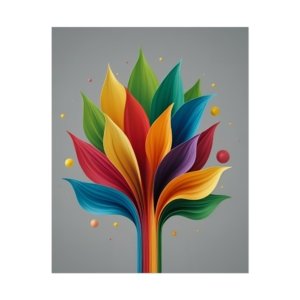 IS_4907 Abstract Floral Rolled Poster