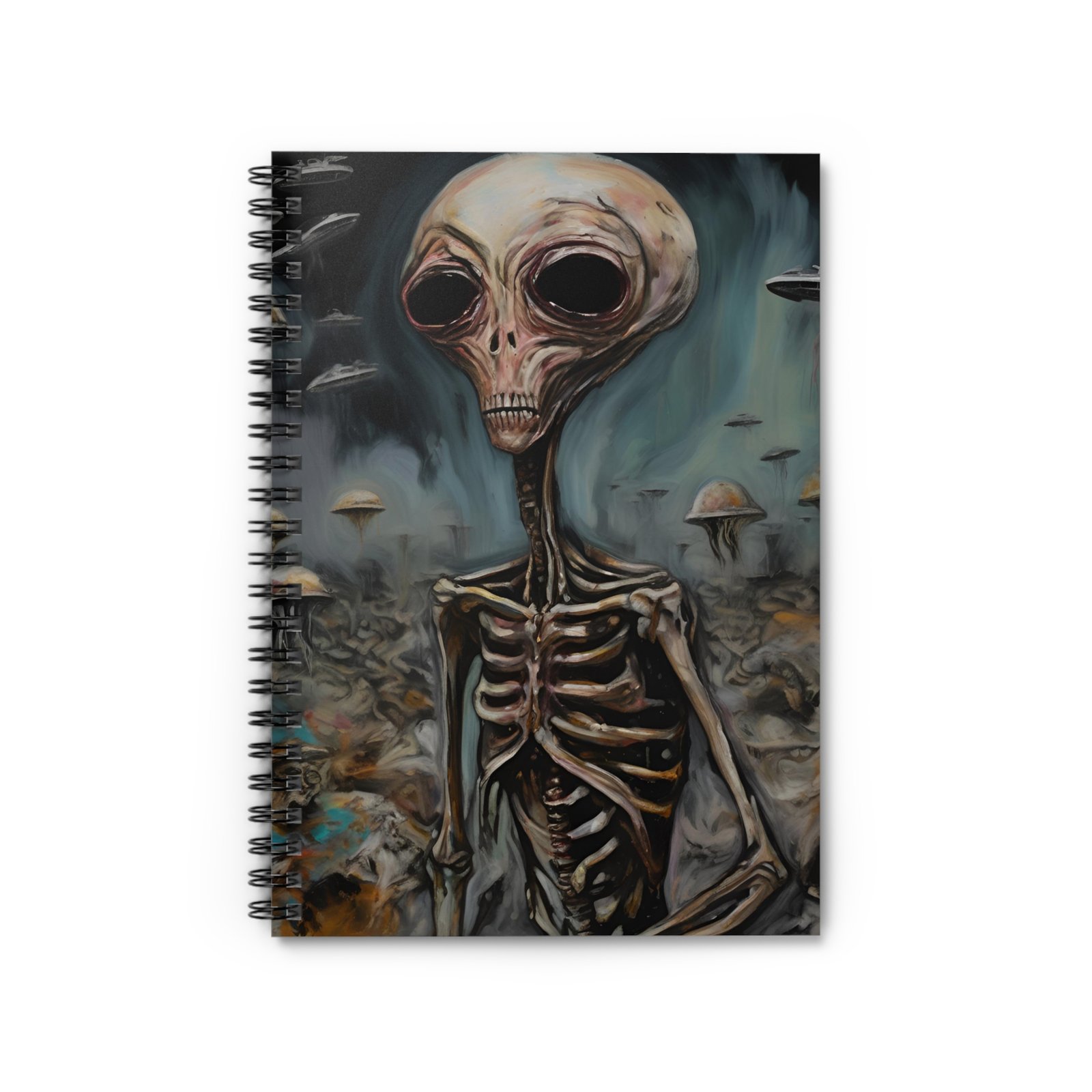 IS_4168 Alien-Inspired Ruled Spiral Notebook for Creative Minds - Image 2