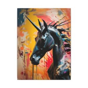 Paint Dripping Unicorn Canvas 9x12"