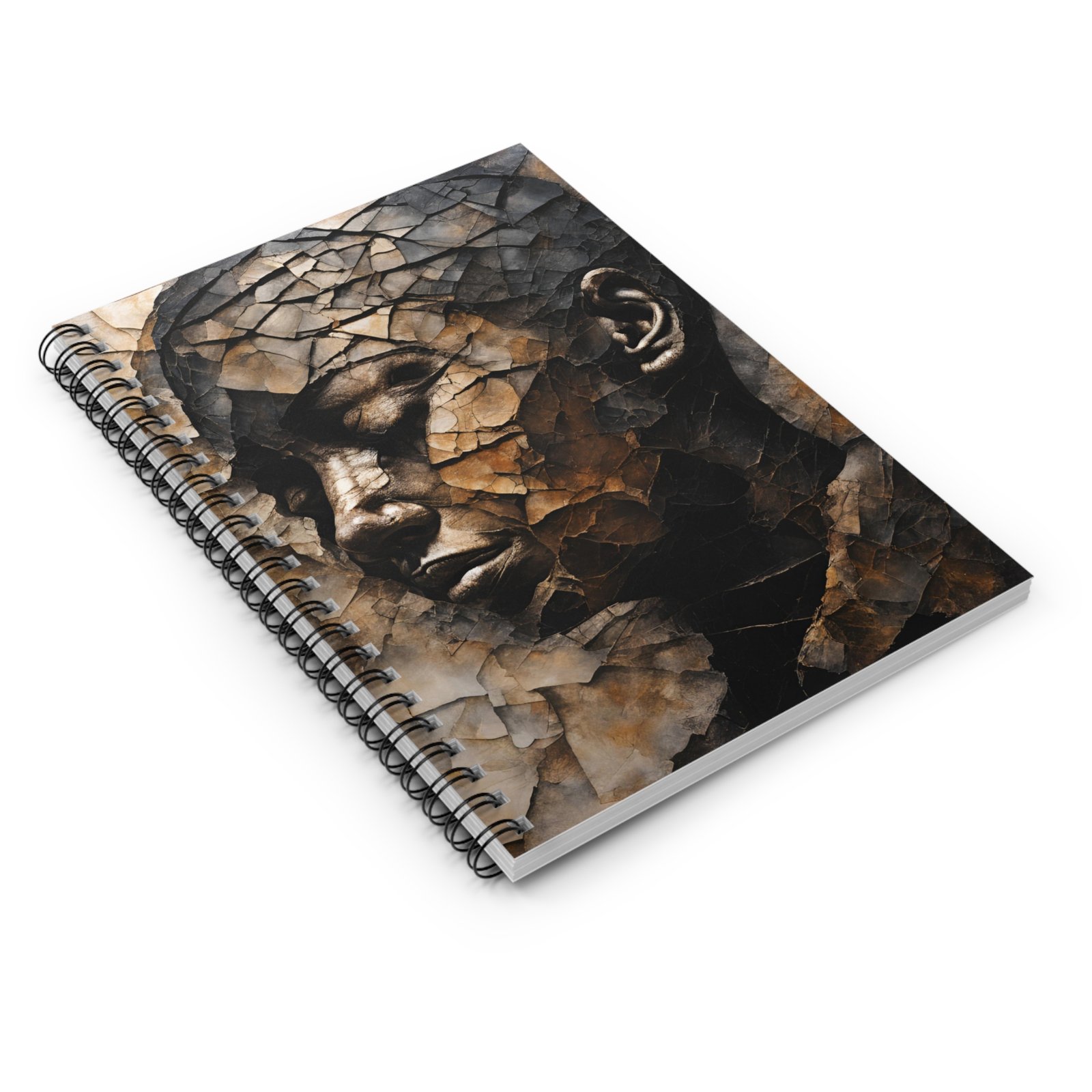 IS_4152 Artistic Spiral Notebook - Ruled Lines | Unique Black Art Design - Image 3