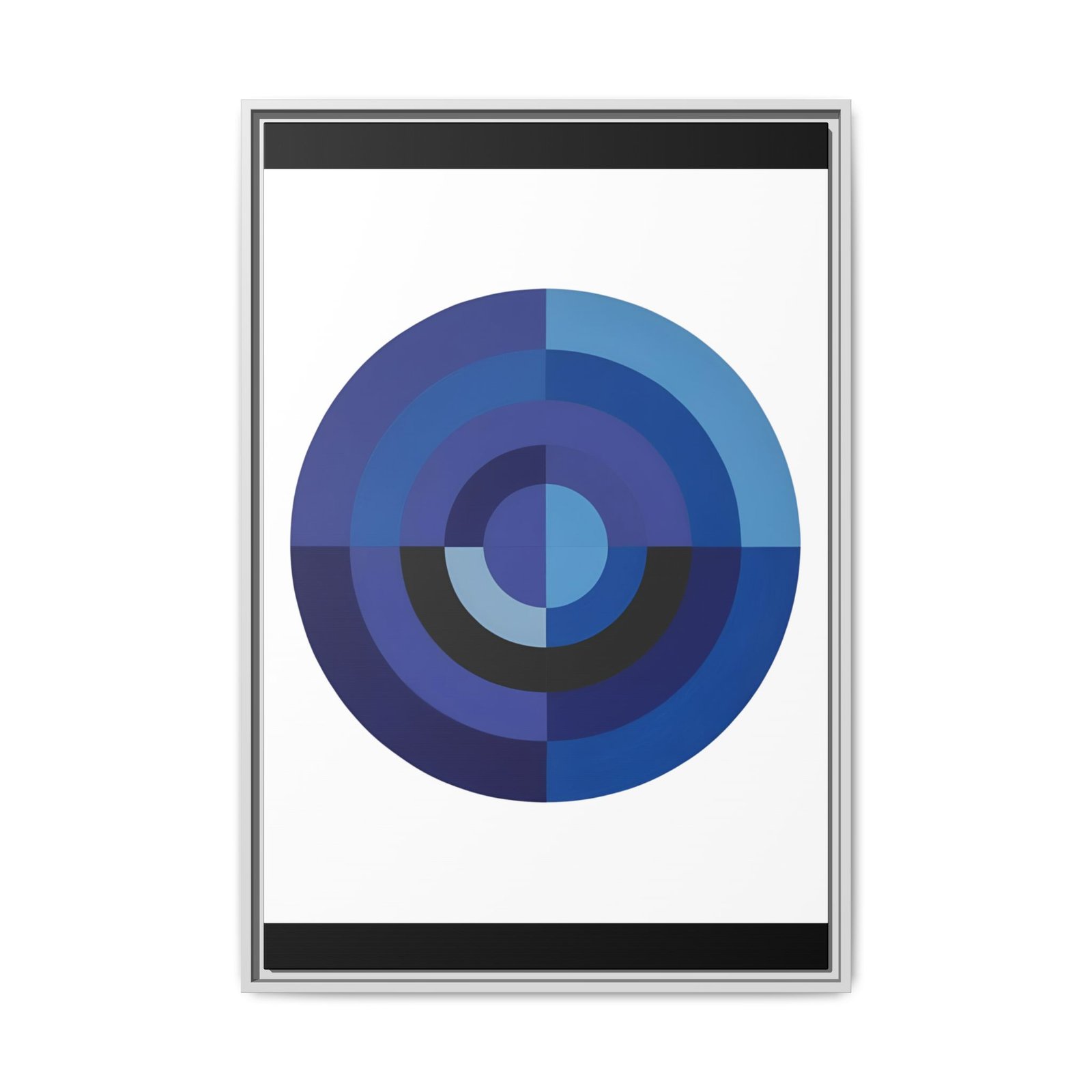 Suprematism Blue Geometric Circles Matte Canvas FRAMED 24x36" - Image 5