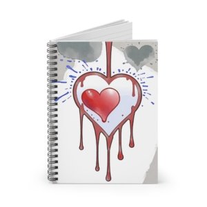 Dripping Wet Heart Spiral Notebook IS_3857