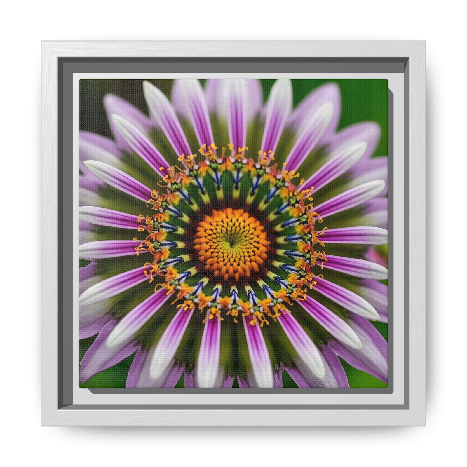 IS_4876 Framed Floral Kaleidoscope Matte Canvas — Vibrant Purple Daisy Wall Art - Image 7