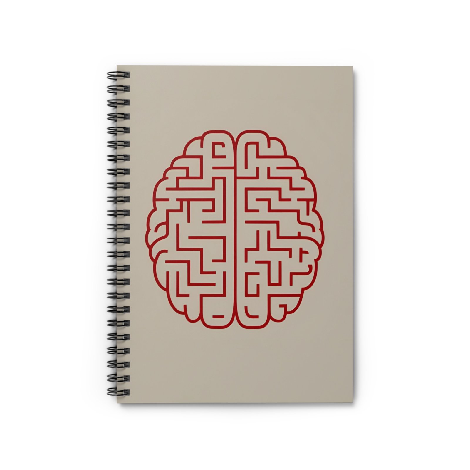 IS_4451 Creative Spiral Notebook - Brain Maze Design - Perfect for Students & Creatives - Image 2