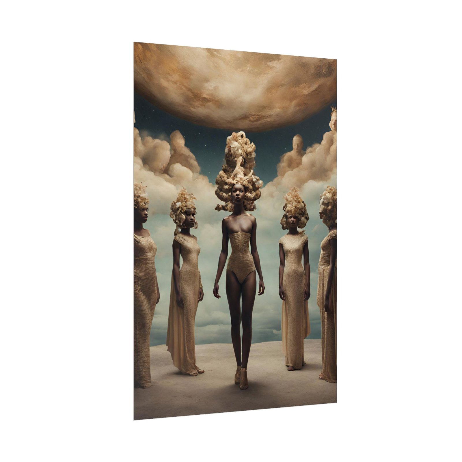 IS_0361 Surreal Goddess — Ethereal Figures Under Moonlight Rolled Poster - Image 7