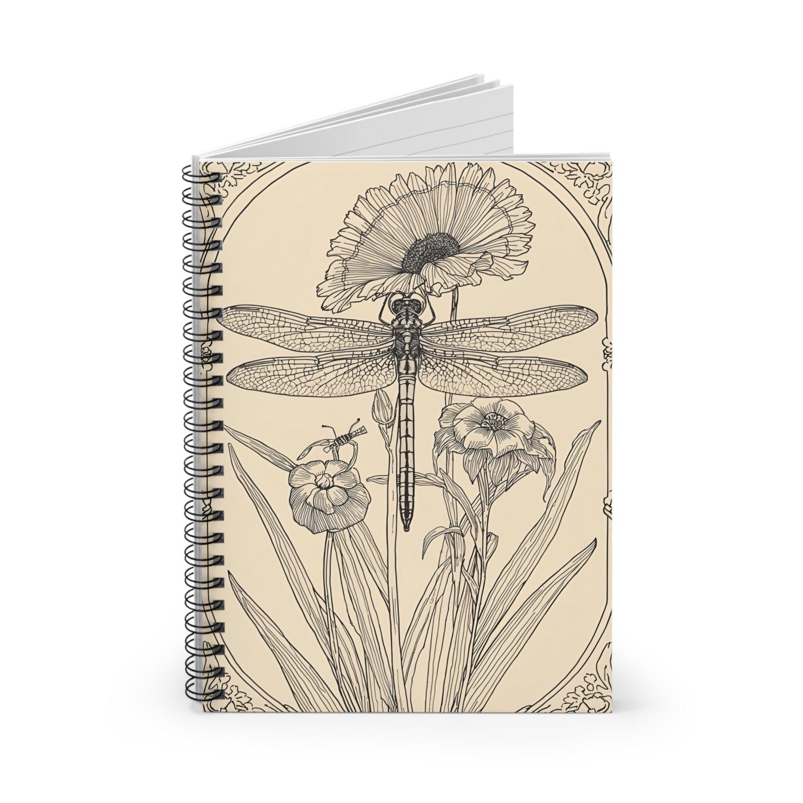 IS_6218 Botanical Dragonfly Spiral Notebook - Image 2