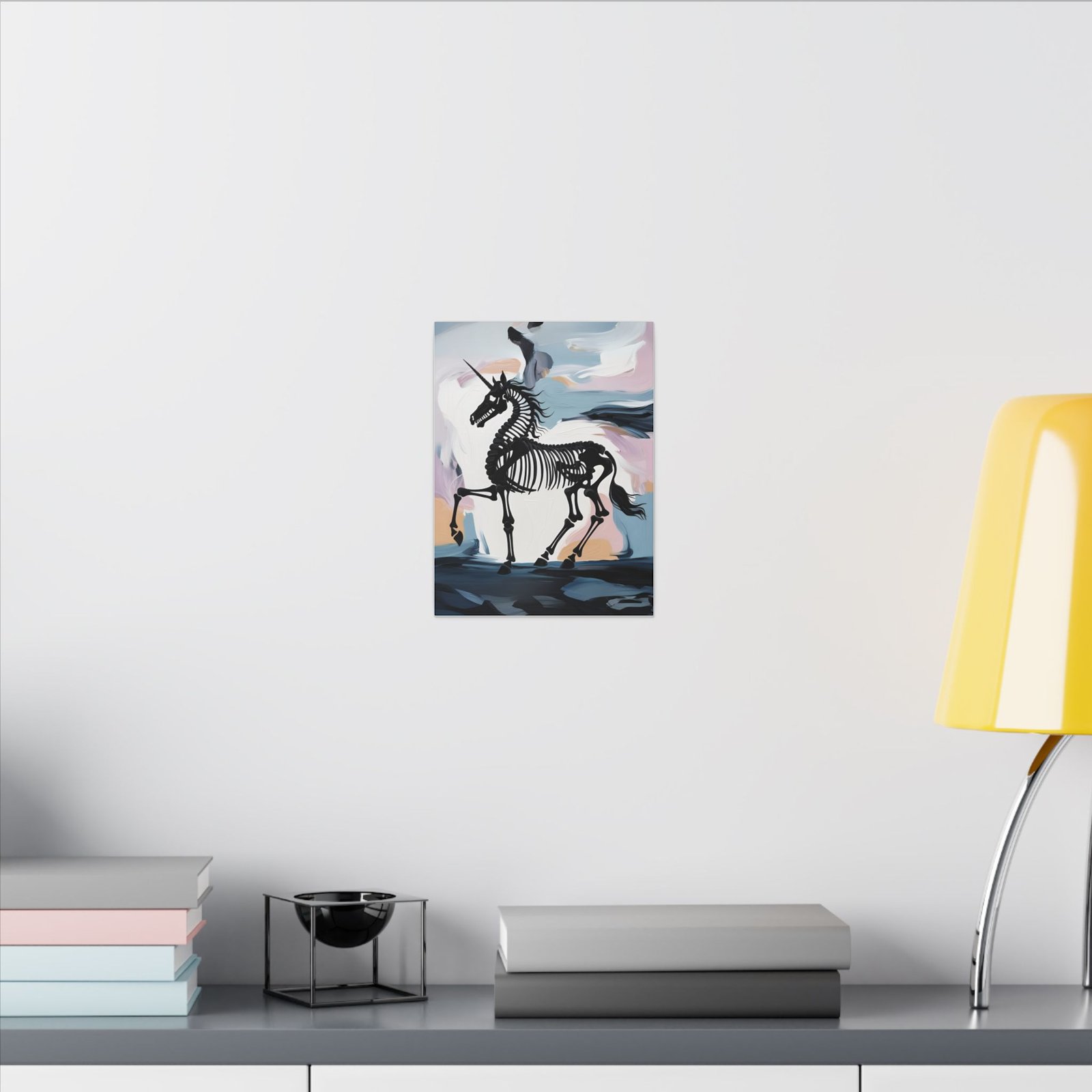 Magical Unicorn Skeleton Matte Canvas 9x12" - Image 3