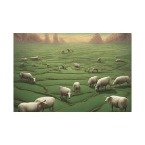 Serene Pastoral Landscape Matte Canvas 36x24"