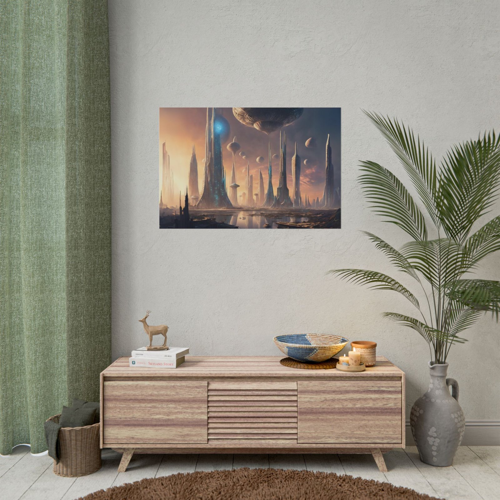 Futuristic Sci-Fi Landscape Rolled Poster - Image 4