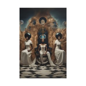 IS_0360 Ethereal Portraits in Fantasy Setting - "Black Celestial Royalty" Collection