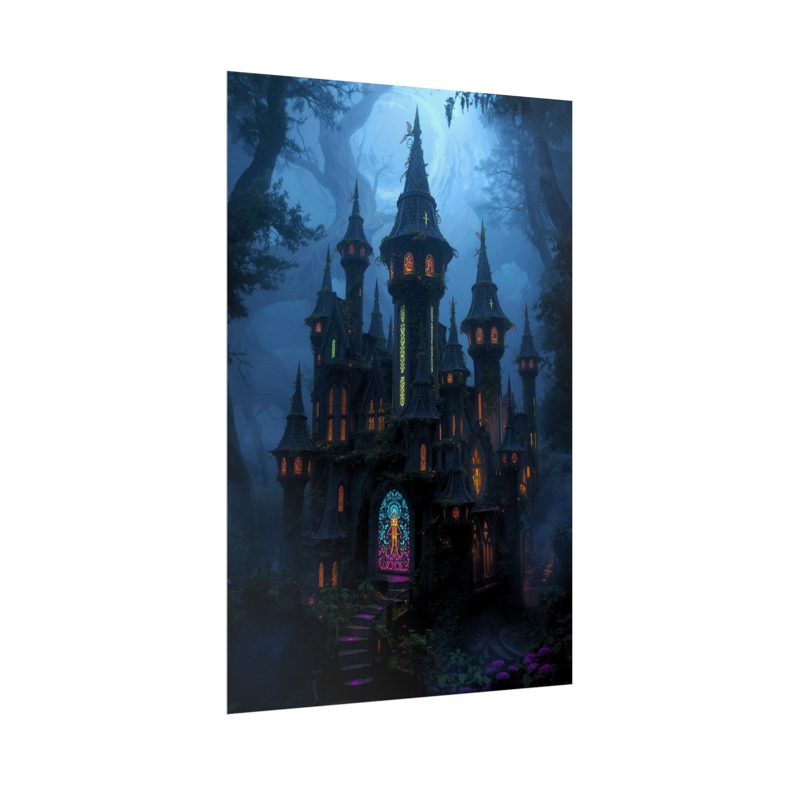 IS_6592 Gothic Enchanted Castle Rolled Poster — Moody Fantasy Wall Art Print - Image 2
